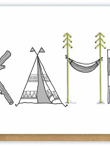 On camp | Greeting card 'Camp' for wholesale by Miestanget