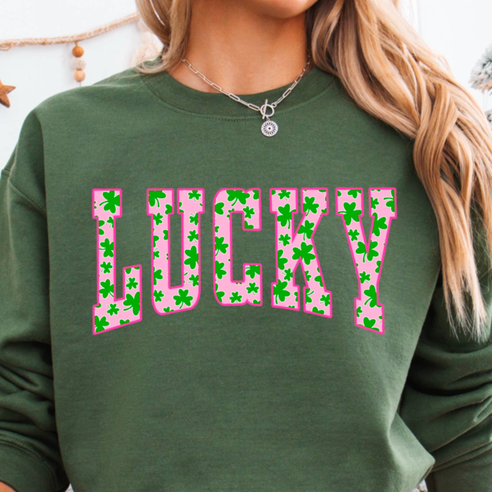 Shoppe SHC - Vente Sweat-shirt à imprimés – femme - Sweat-shirt graphique à col rond Lucky St. Patrick's Day16