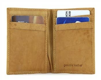 Leather Impressions Inc – porta-cartões - Unissexo por atacado – Capa de cartão fina de couro estilo: 156828