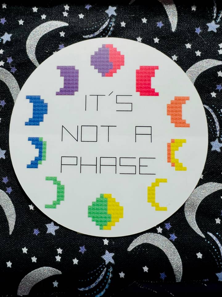 Não é um adesivo de fase arco-íris por atacado de In Stitches by Sara