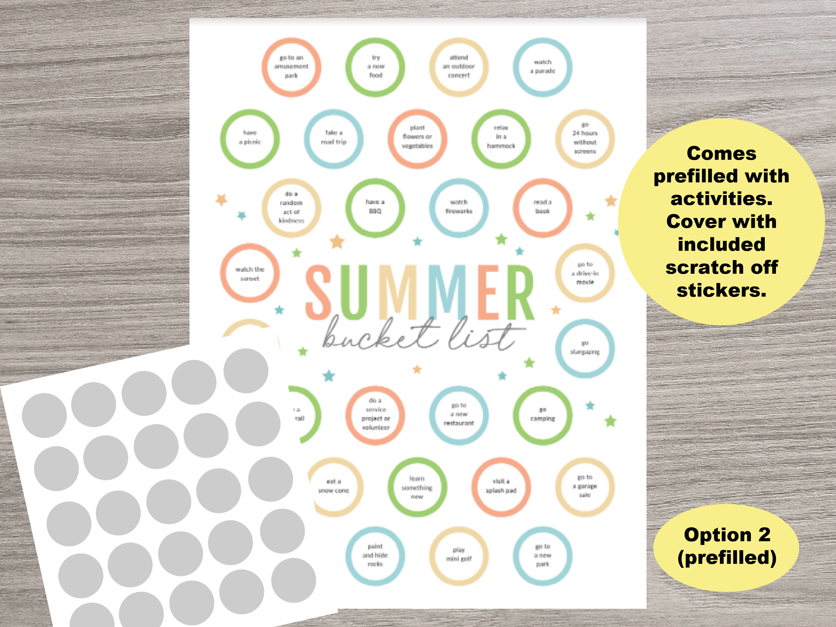 Scratch Away - Wholesale Calendar - Scratch OFF Summer Bucket List Chart1