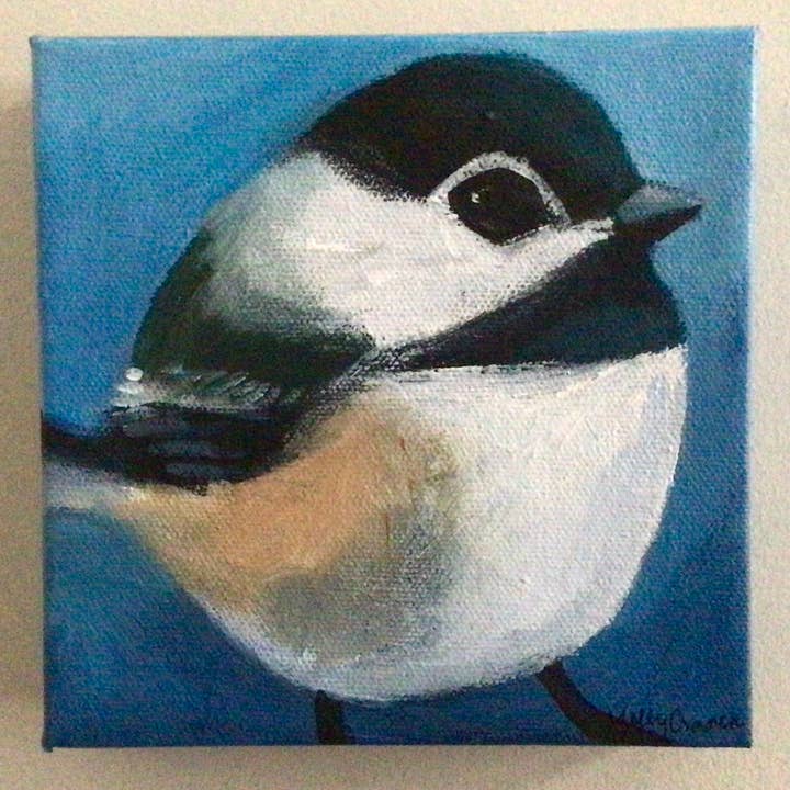 Chickadee 2 Painting for wholesale by Molly Cranch