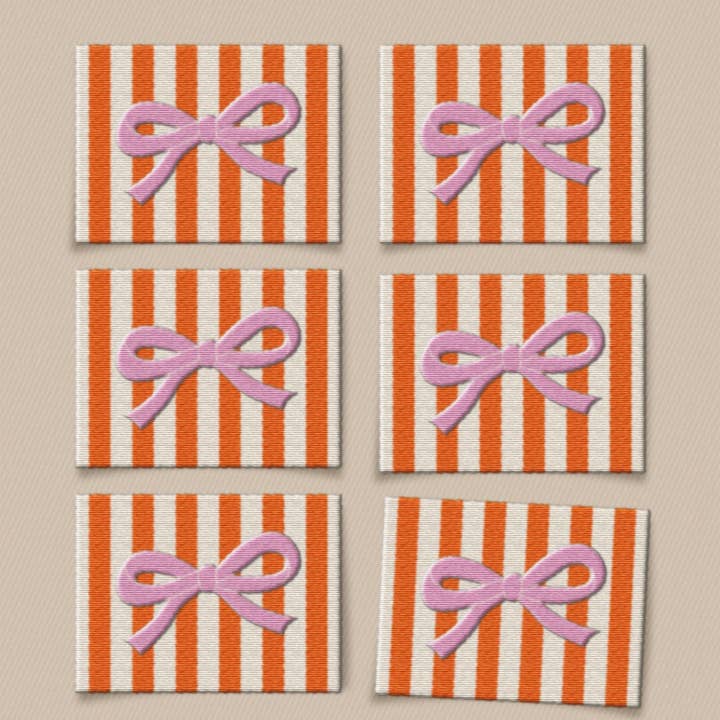 Matchy Matchy Sewing Club - Wholesale Craft Sewing Kit - Pink Bow Large Garment Labels1