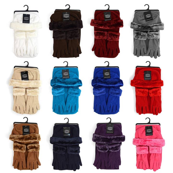 Selini New York - Wholesale Winter Accessory Set - Women's - Women's Fleece Winter Set - WSET60