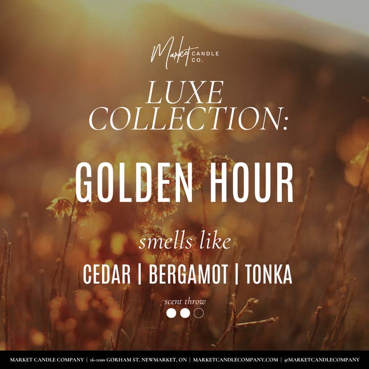 Market Candle Company - Wholesale Jar/Filled Candle - GOLDEN HOUR SOY CANDLE- WHITE LABEL1