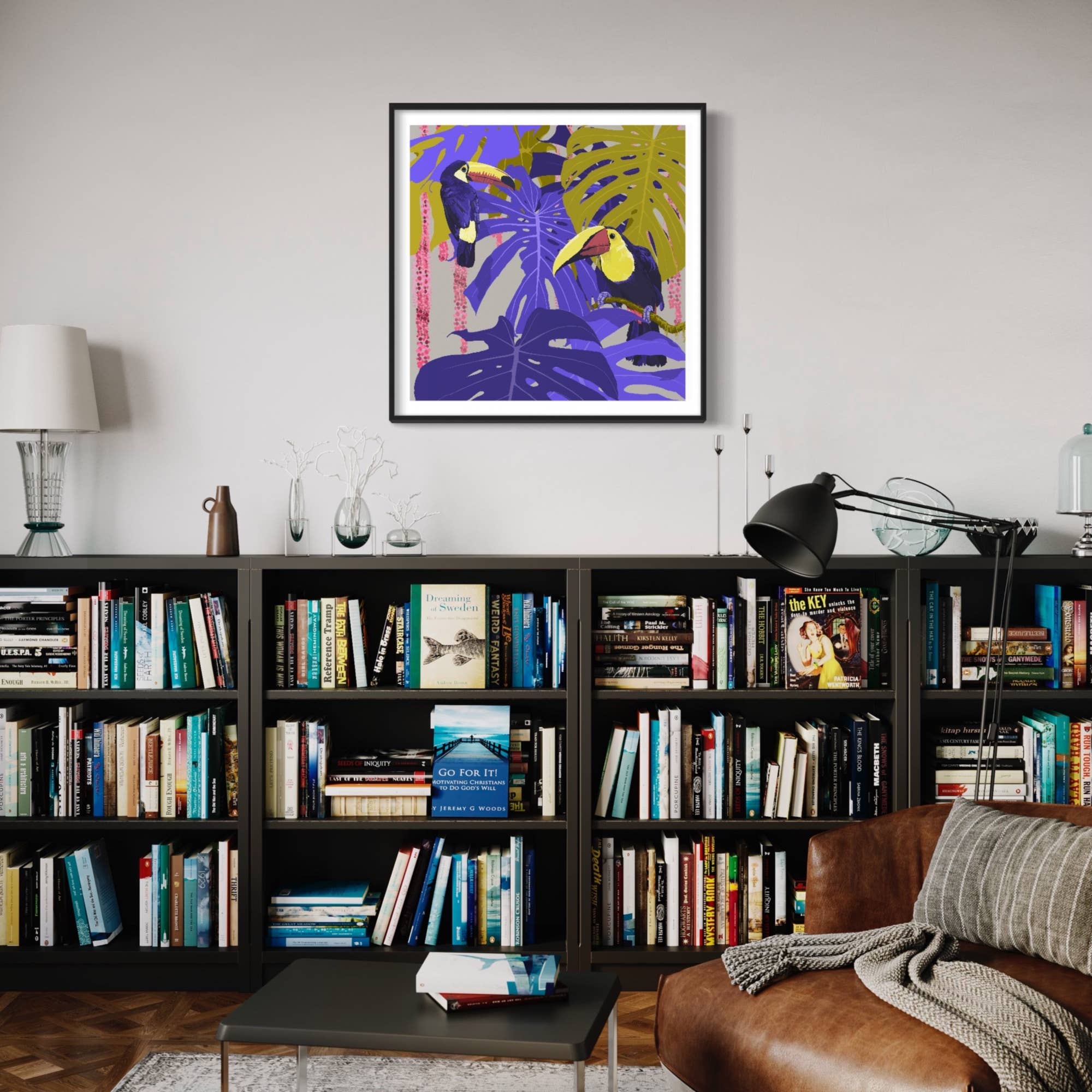 Rosie Reiter - Wholesale Art Print - Art Print ‘Toucans Amid Monstera’  30 x 30 cm3