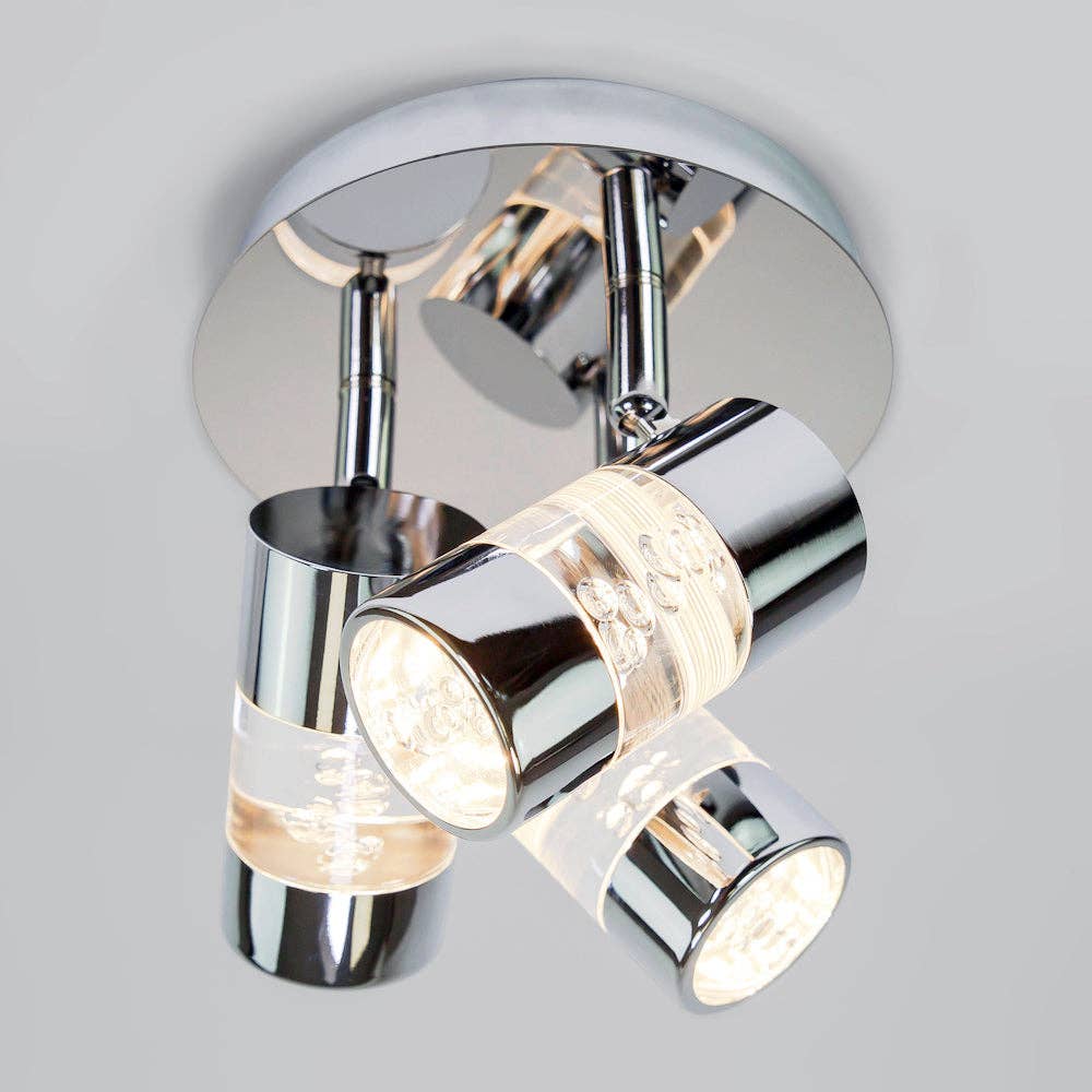 Happy Homewares – wholesale Chandelier/hanging light – Modern Spot LED Bathroom Chrome Ceiling Light Fitting with Bubble Acrylic Heads3