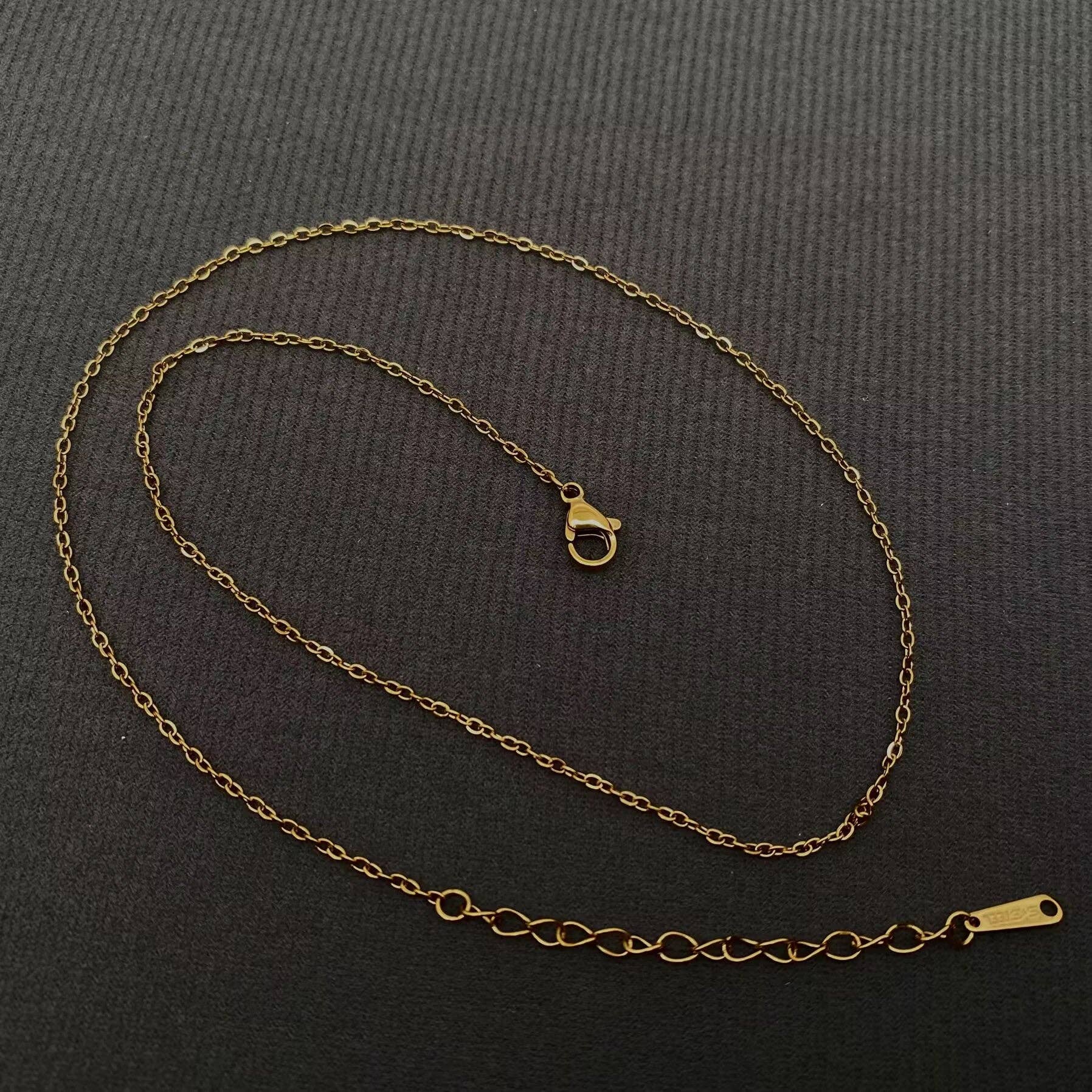 Mio Queena - Wholesale Extender Chain - DIY Accessories for Necklaces 18K Golden S.Steel Chain - FGS3