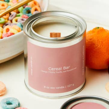 Cereal Bar Scented Soy Wax Glitter Candle for wholesale by Imose Candle Company