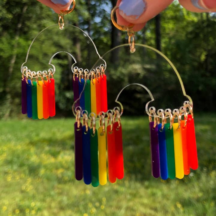 Pendientes Rainbow Cloud Pride para venta al por mayor de Sunshine Studio
