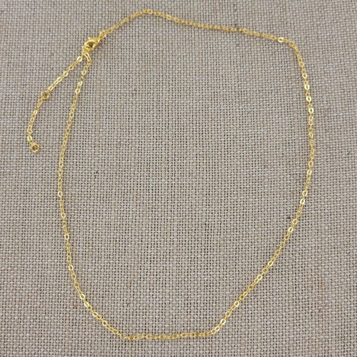 Delicate Cable Chain Necklace - Gold Plated for wholesale by Sadie Green's Jewelry