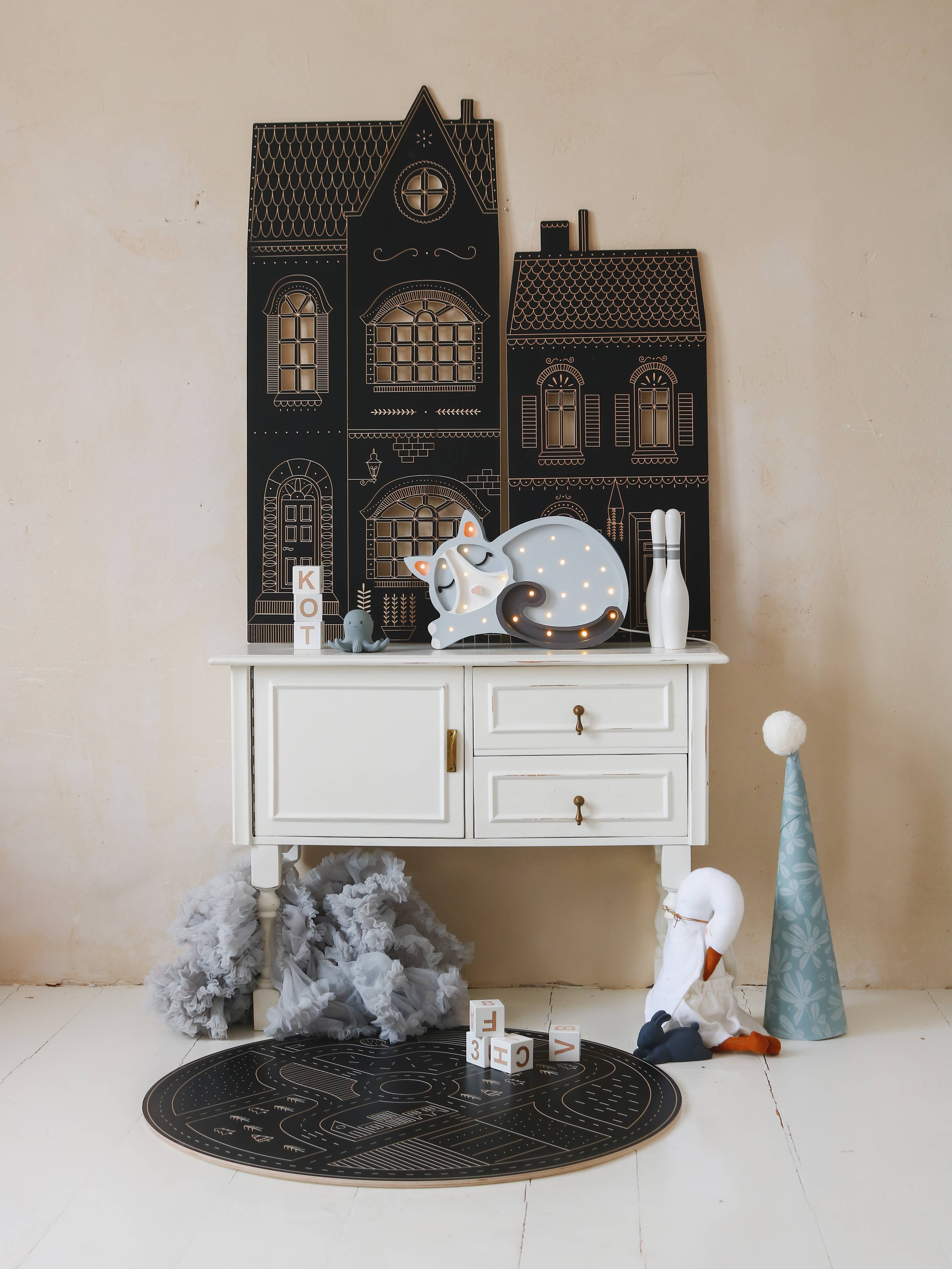 milin - Venta al por mayor Juguete de madera - Niños - Pizarra de carretera, juguete de madera con tiza14