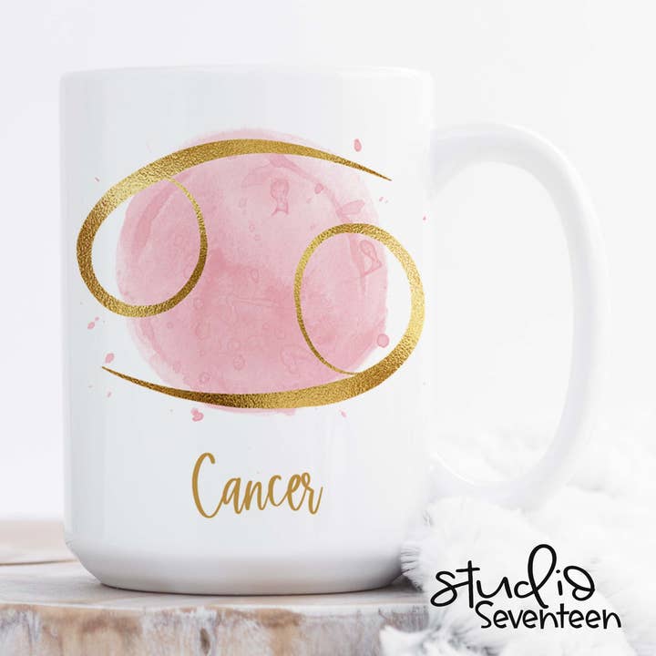 Horoscope Coffee Mug with the Zodiac Sign Cancer for wholesale by Studio Seventeen