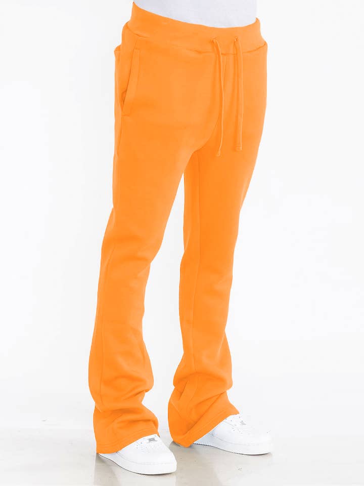WEIV - Wholesale Pants - Men's - Solid Stacked Flare Track Pants TP133 2