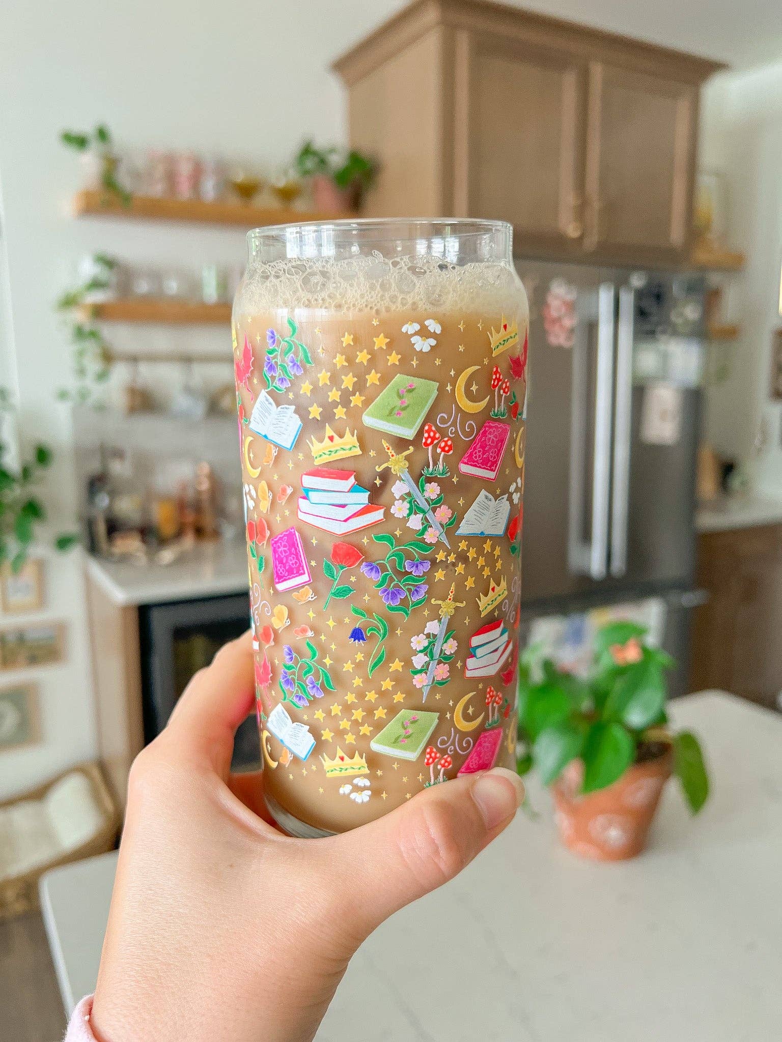 Hart and Flora Shop - Wholesale Drinking Glass/Cup - 20oz Fantasy Book Glass2