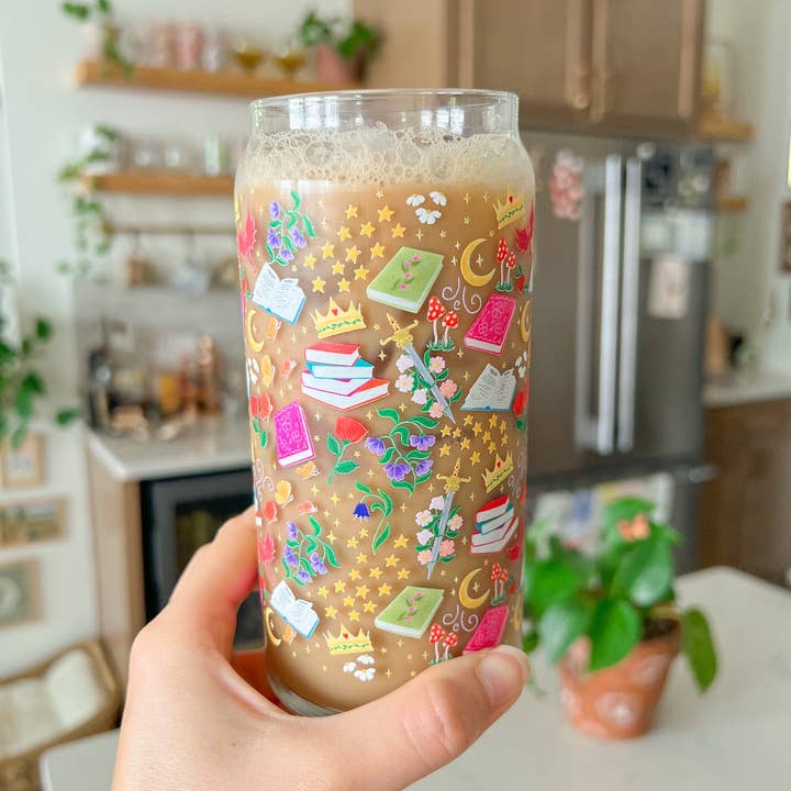 Hart and Flora Shop - Wholesale Drinking Glass/Cup - 20oz Fantasy Book Glass2