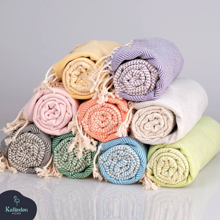 Kalkedon Towels - Wholesale Beach Towel - Thick Turkish Towel | Beach Towel | Picnic Blanket | Shawl