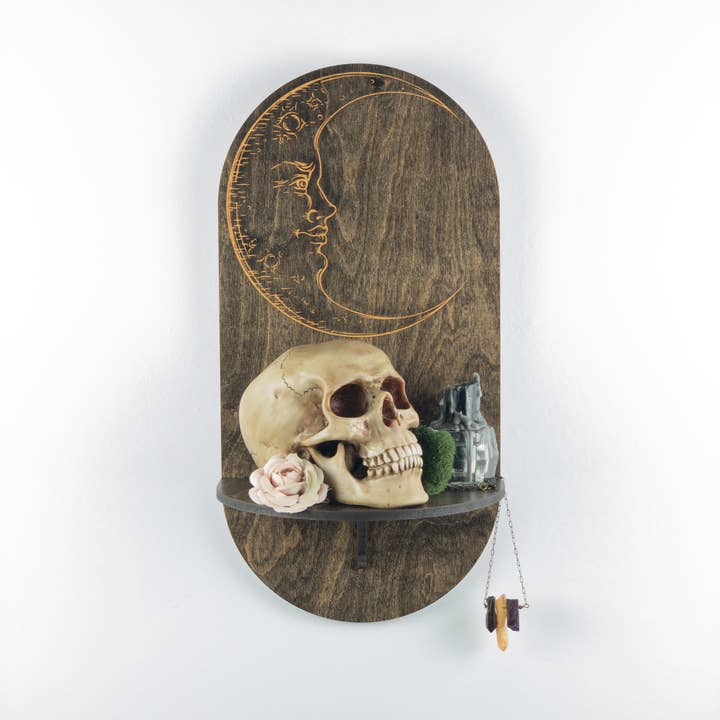 Standish House - Wholesale Wall-mounted shelf - Arch shelf with moon face4