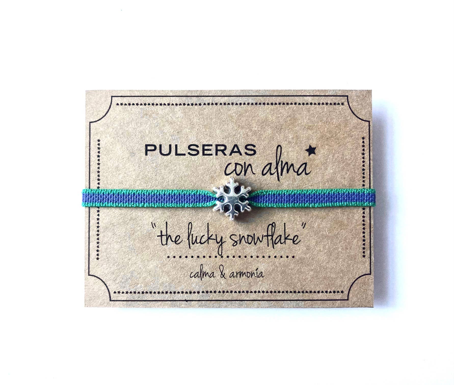 MundoconAlma* - Venta al por mayor Pulsera de cuentas - Pulsera elástica - The lucky snowflake · Calma & Armonía1