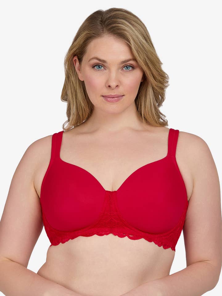 The Zoey – Lace Band Molded Wireless T-Shirt Bra for wholesale by Leading Lady