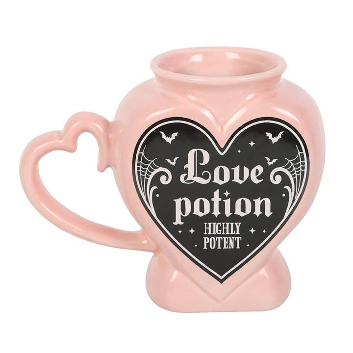 Something Different Wholesale - Venta al por mayor Taza - Taza de cerámica en forma de corazón con diseño de pócima de amor gótica1