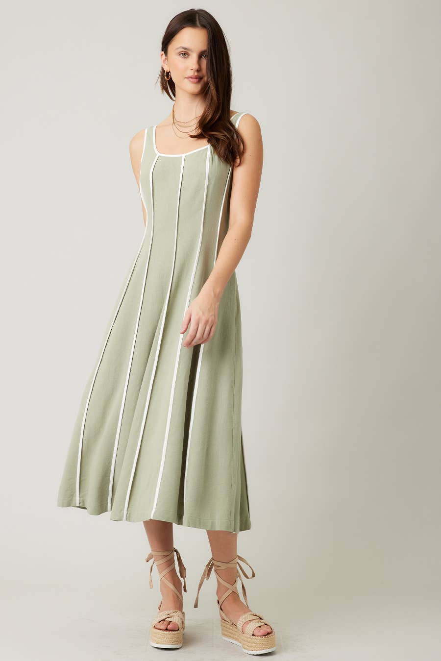 ILLA ILLA - Wholesale Dress - Women's - IM7512-Linen Midi Dress25