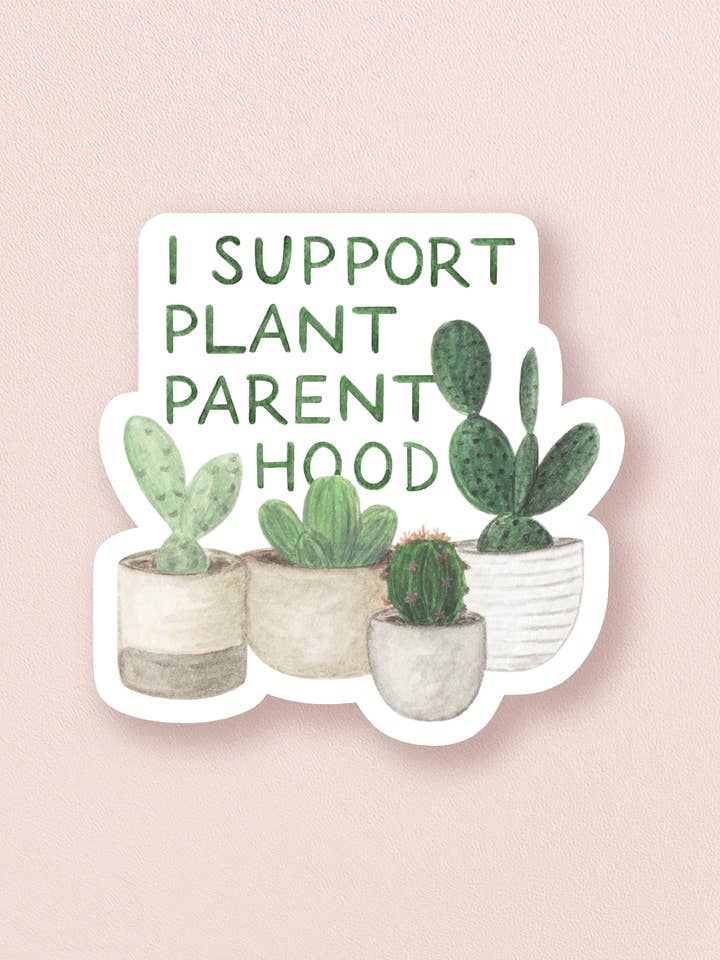 Planned Parenthood — Plant Pun Feminist Sticker for wholesale by Amy Zhang