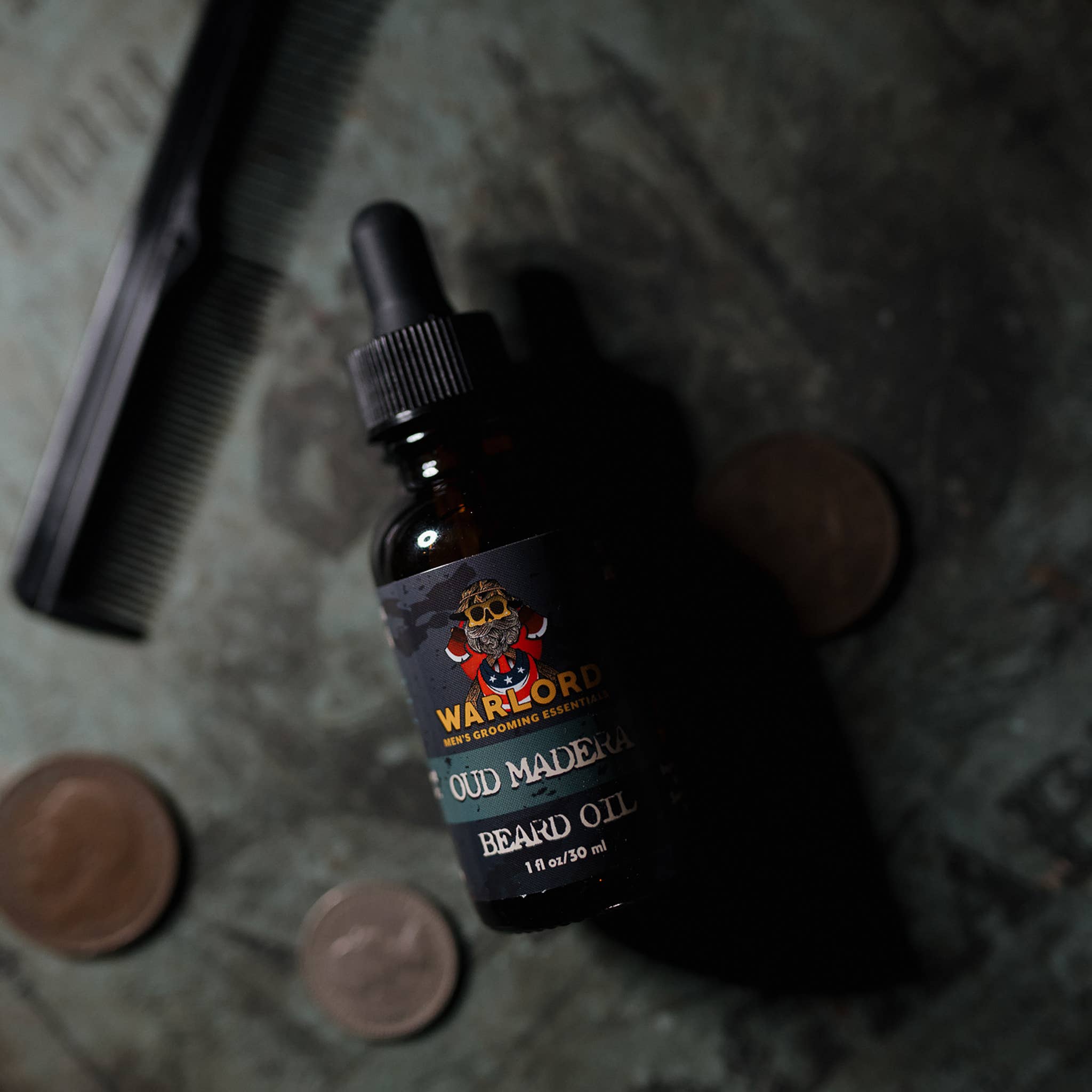 Warlord - Men's Grooming Essentials | Veteran Owned - Wholesale Beard Styling Product - Oud Madera Beard Oil1