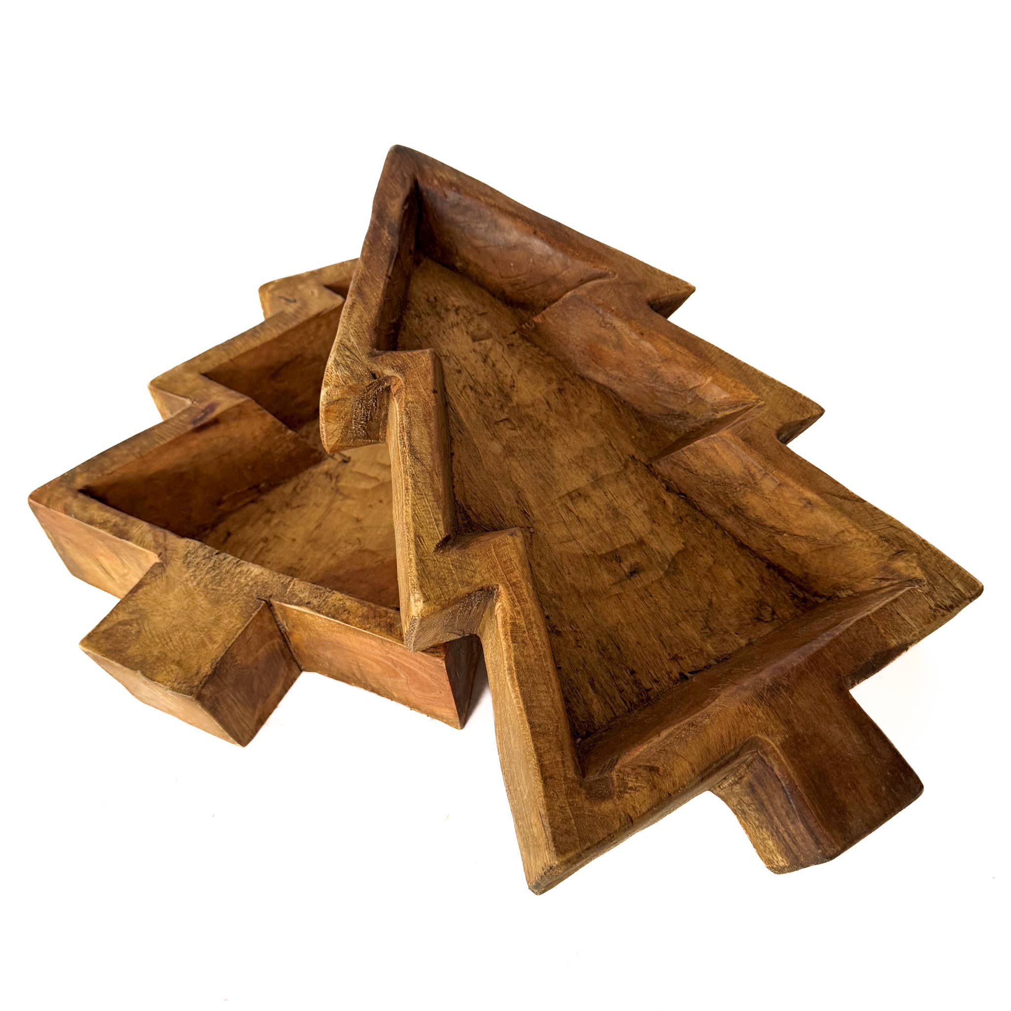 Forever Green Art - Wholesale Decorative Plate/Dish/Bowl - Christmas Tree Wood Dough Bowl2