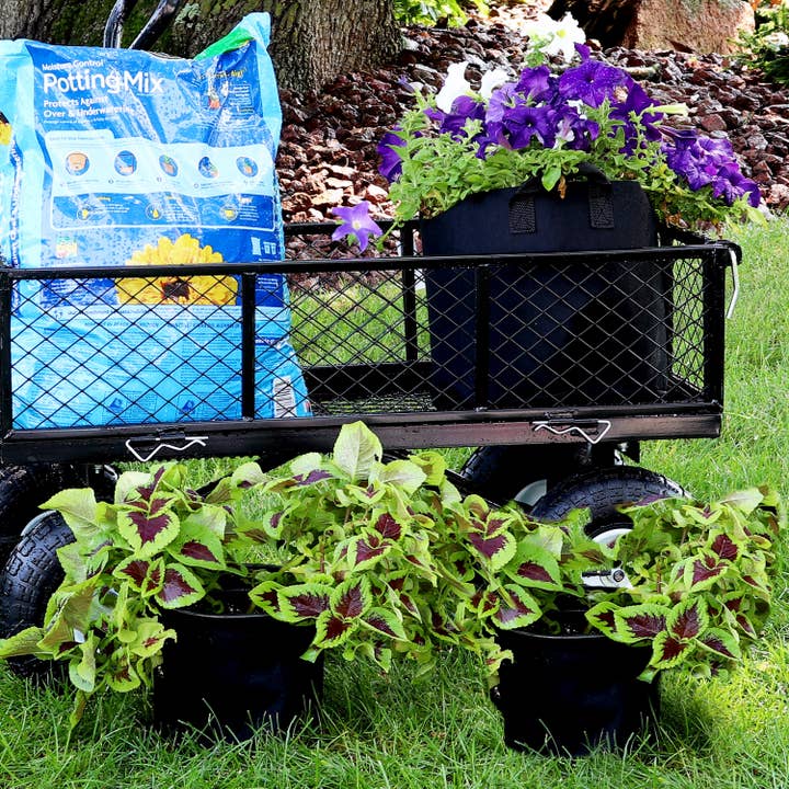 Set of 5 Nonwoven Poly Grow Bag with Handles - 5 gal for wholesale by Sunnydaze Decor