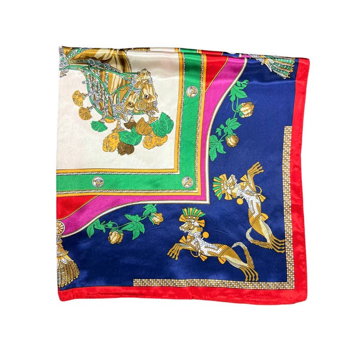 Lili Scarves (US Duty Free) - Wholesale Scarf - Women's - Armed Horse Pattern Silk Touch Square Scarf11