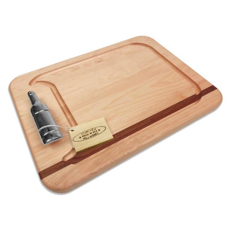 Soundview Millworks - Wholesale Cheese Board - Wine Bottle Handle Appetizer Boards4