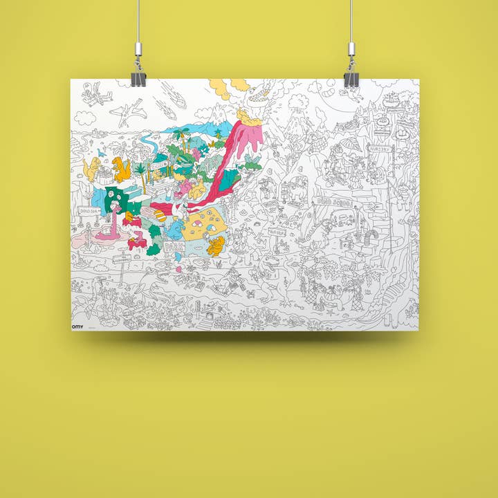 OMY - Wholesale Coloring Book - Kids & Baby - Dino Giant Poster