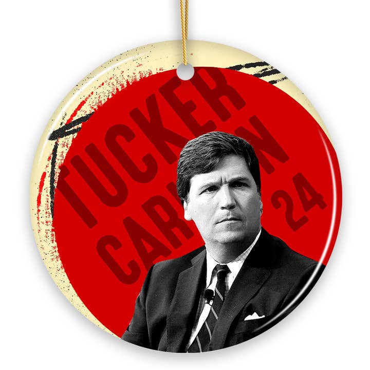 Tucker Carlson for President 2024 Pop Art Ornament for wholesale by OrnamentallyYou