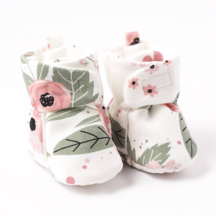 Baby Booties - Jardin Floral Cotton for wholesale by Tesa Babe