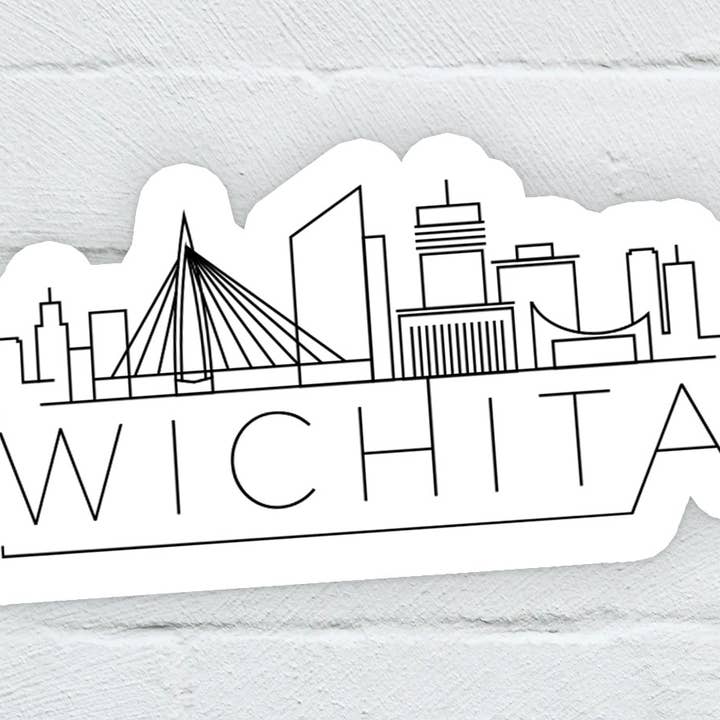 Wichita Skyline Sticker for wholesale by Quotable Life