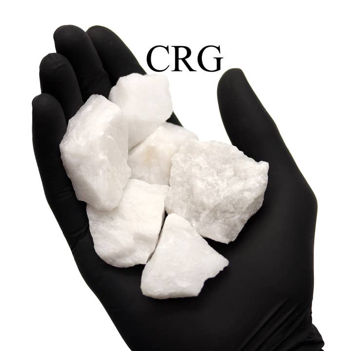 Crystal River Gems LLC - Wholesale Spiritual Stone/Crystal - 1 LB. LOT - White Agate Rough Rock from India / 25-40mm Avg