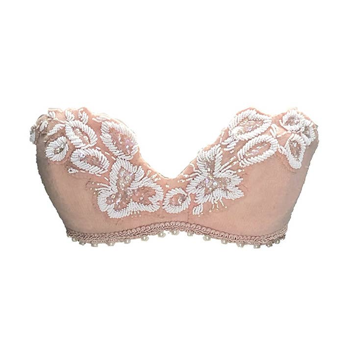Rita Blush Bralette-Vintage Perlenwolle für den Großhandel von Deborah Lindquist
