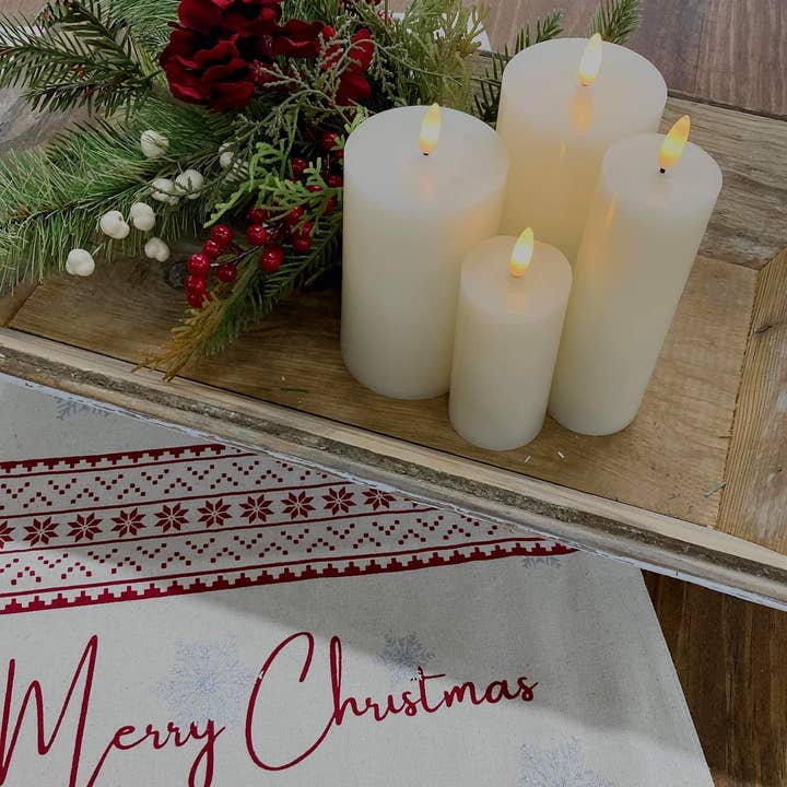 Wholesale Home Decor - Wholesale Flameless candle - Cream Timered Realistic Flame LED Candle 3x7in C Batts2