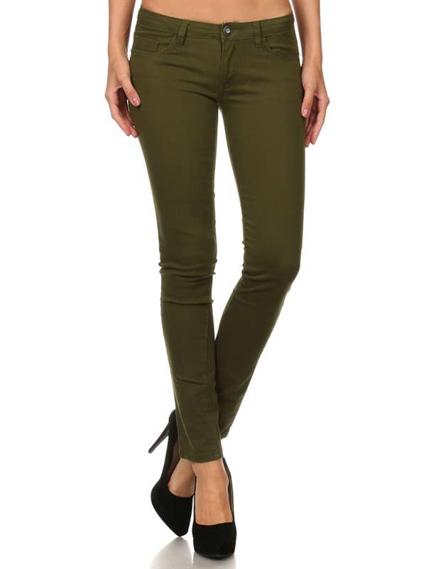 Bagel - Vente Jean – femme - Pantalon skinny taille mi-haute uni6