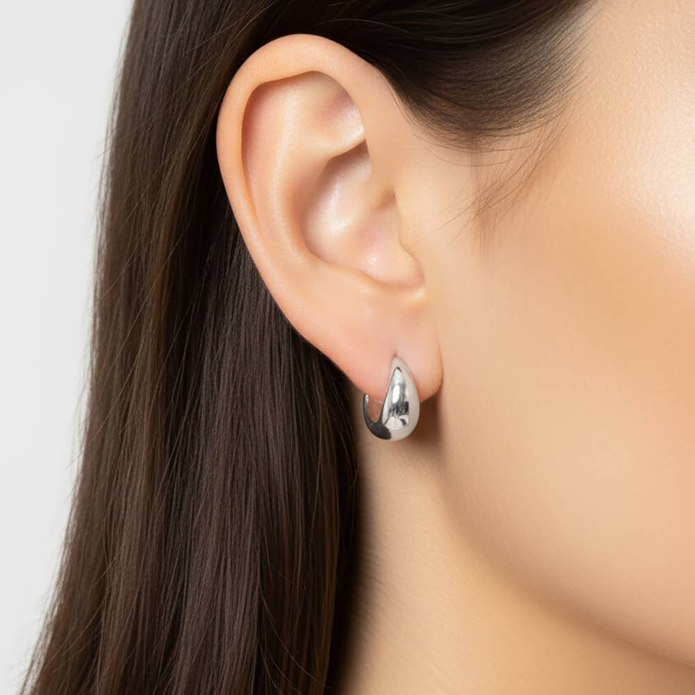 Sensibling Corp. - Vendita all'ingrosso Orecchini a cerchietto - Orecchini a cerchio mini a goccia placcati in oro 14K6