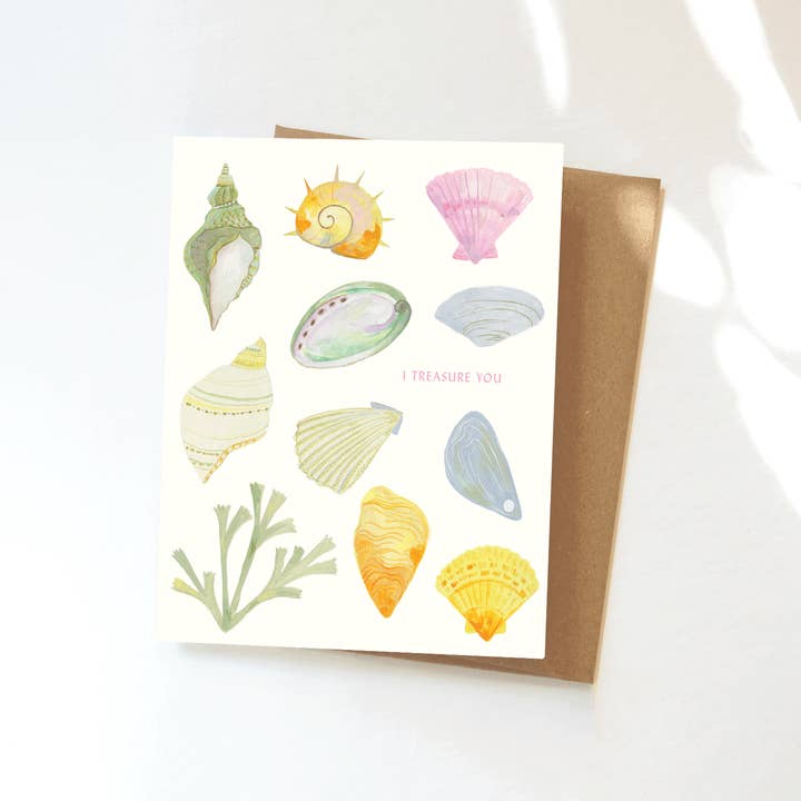 Schatzkarte - Muscheln, handgemalt, Ozean für den Großhandel von Elana Gabrielle