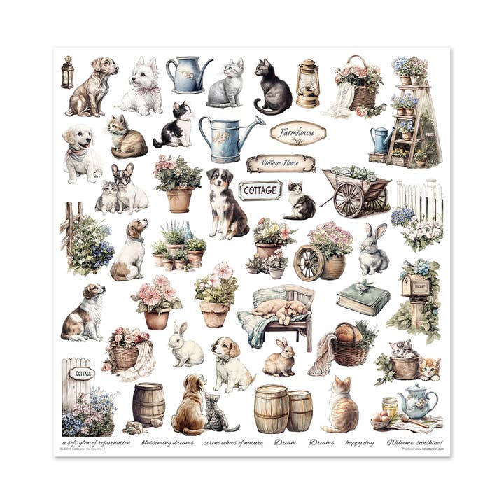 ITD Collection - Wholesale Scrapbook - SLS-088 - set 11pcs x 310x320 mm / 12,2x12,6 in - 200 GSM12