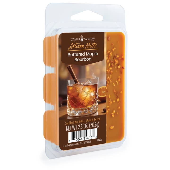 Candle Warmers Etc. - Vente Fondants - Bourbon à l'érable au beurre fondu à la cire artisanale de 2,5 oz