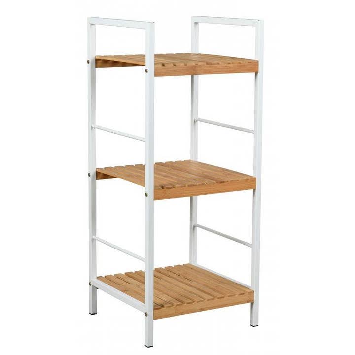 perforated metal and bamboo shelf for wholesale by Aubry Gaspard