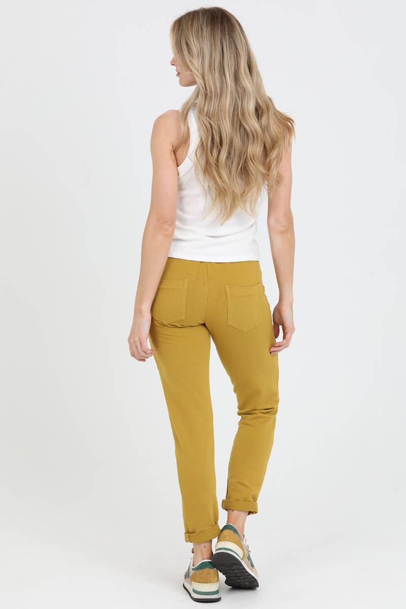 Nostalgia - Wholesale Lounge Sweatpants/Joggers - Women's - NP746-ASIS PULL ON TIE FRONT ZIPPER POCKET FRENCH TERRY JOGG20