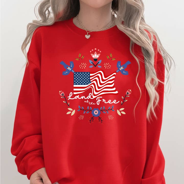 Sudadera roja premium Tierra de los Libres para venta al por mayor de Crossaid