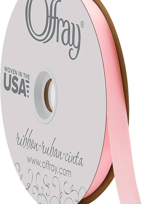 Double-Face Satin Light Pink 5/8" x 100 Yards for wholesale by Berwick Offray Ribbon