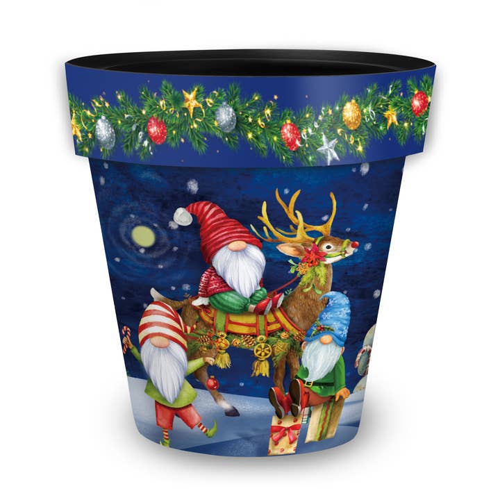 Briarwood Lane - Wholesale Plant Pot - Happy Holiday Gnomes Small Planter0