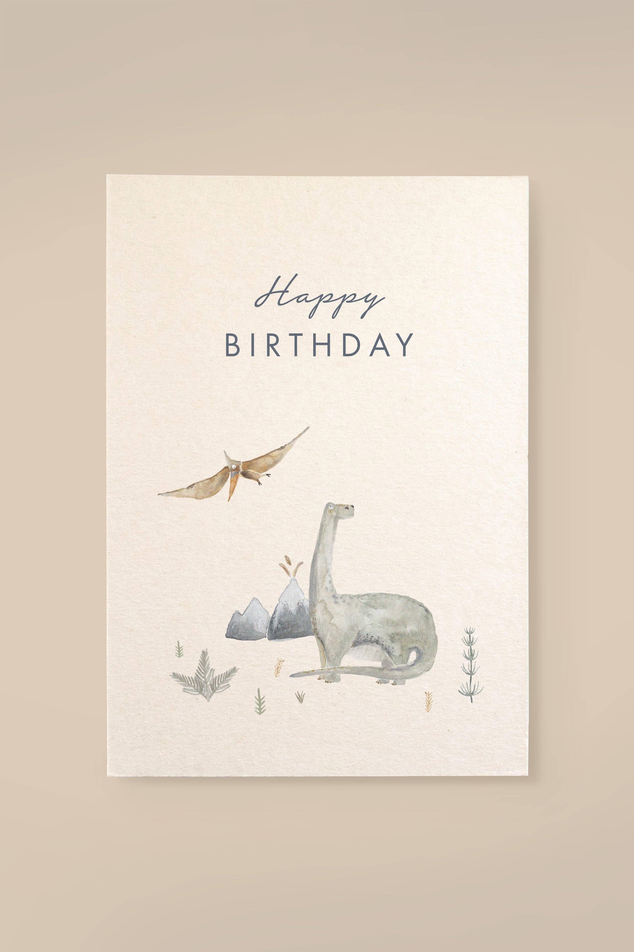 Leevje - Wholesale Birthday Card - Card Dino "Happy Birthday" made of wood pulp board0